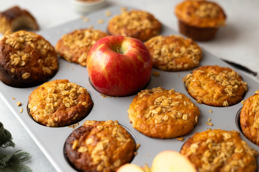 High Protein Apple Crunch Muffins with Collagen