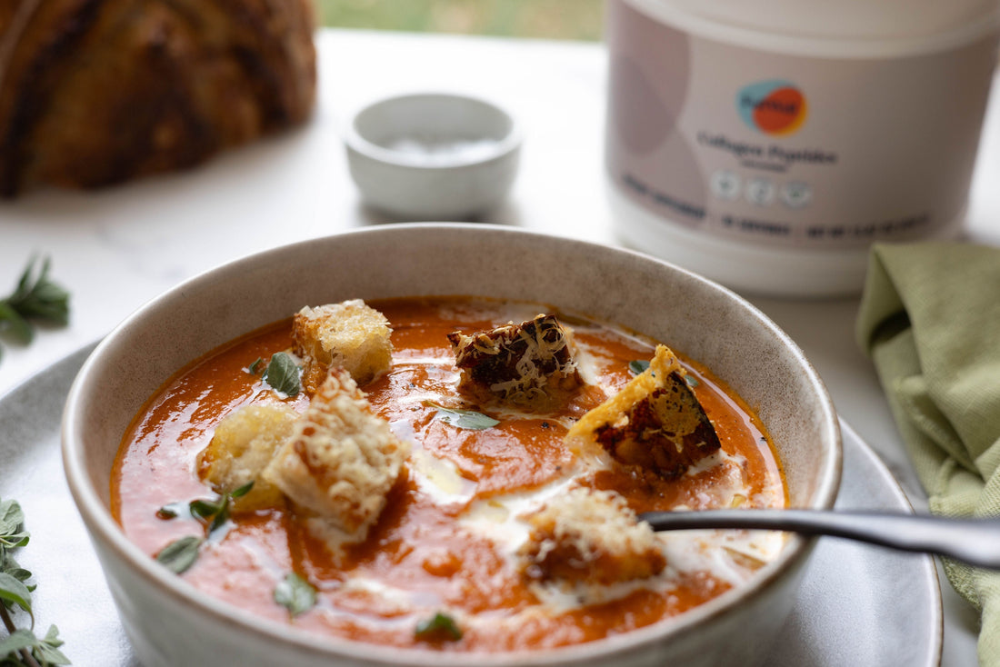 High-Protein Roasted Tomato Soup with Collagen