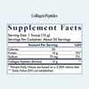 Supplement Facts label for Collagen Peptides. Full text available via the 'See Supplement Facts' button on this page.