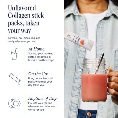 Unflavored Collagen Peptides Powder Stick Packs