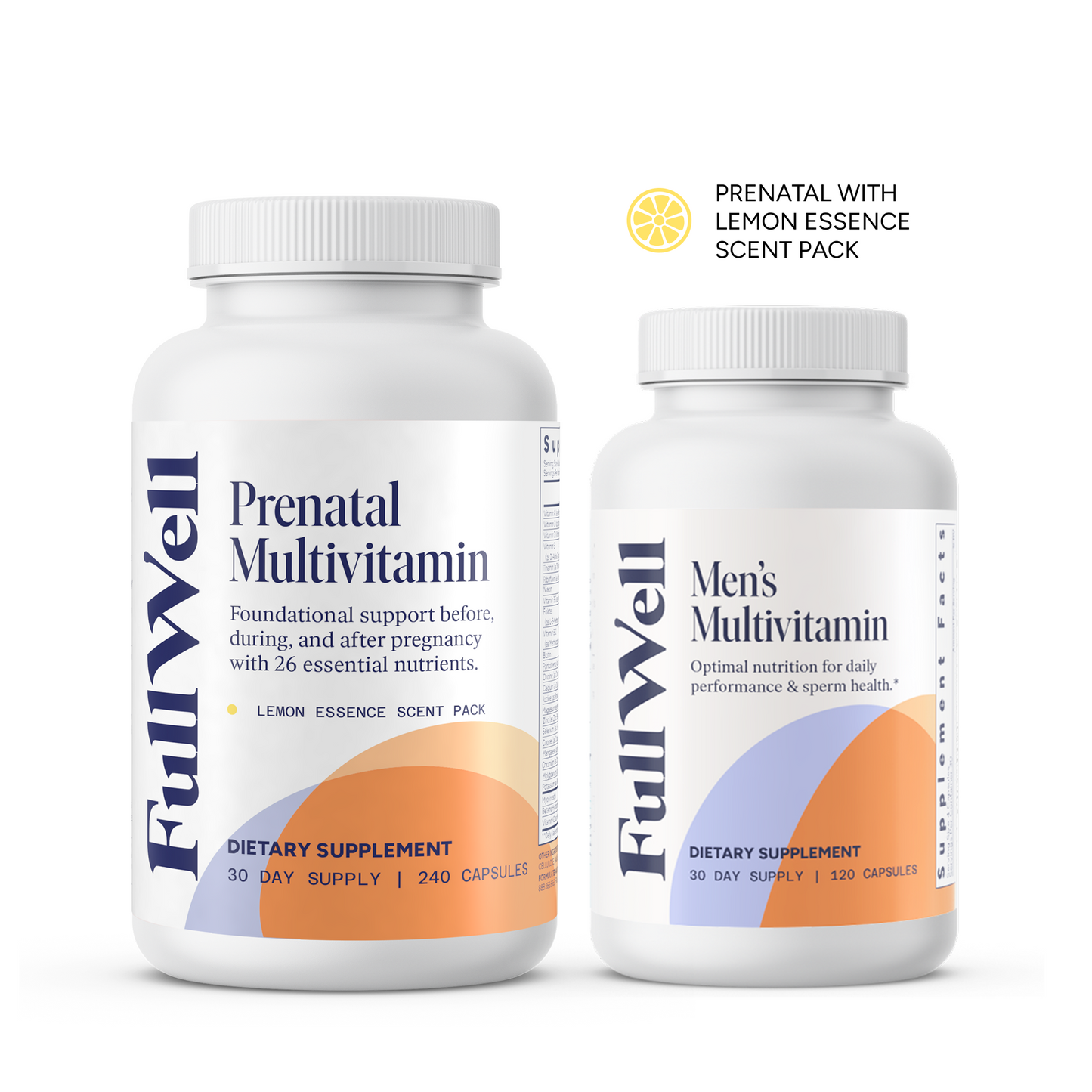 It Takes Two: Men's Multivitamin and Women's Prenatal Bundle with Lemon Essence