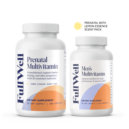 It Takes Two: Men's Multivitamin and Women's Prenatal Bundle with Lemon Essence